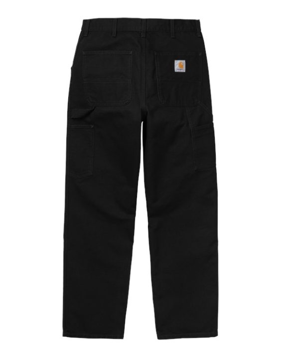 pantalon coupe droite et ample, couleur noir avec poche à outils