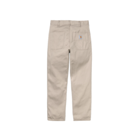 Pantalon dit work pant couleur beige avec un empiècement brodé sur la poche arrière