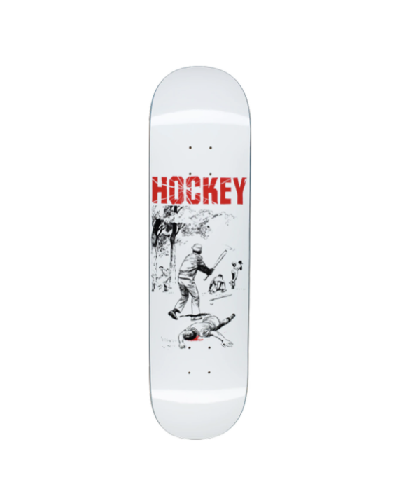 Planche de skate de la marque hockey skateboards avec un imprimé graphique